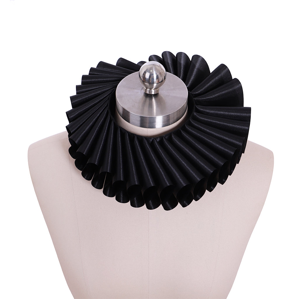 Women's Ruffled Victorian Renaissance Neck Satin Choker Collar Ruff collar