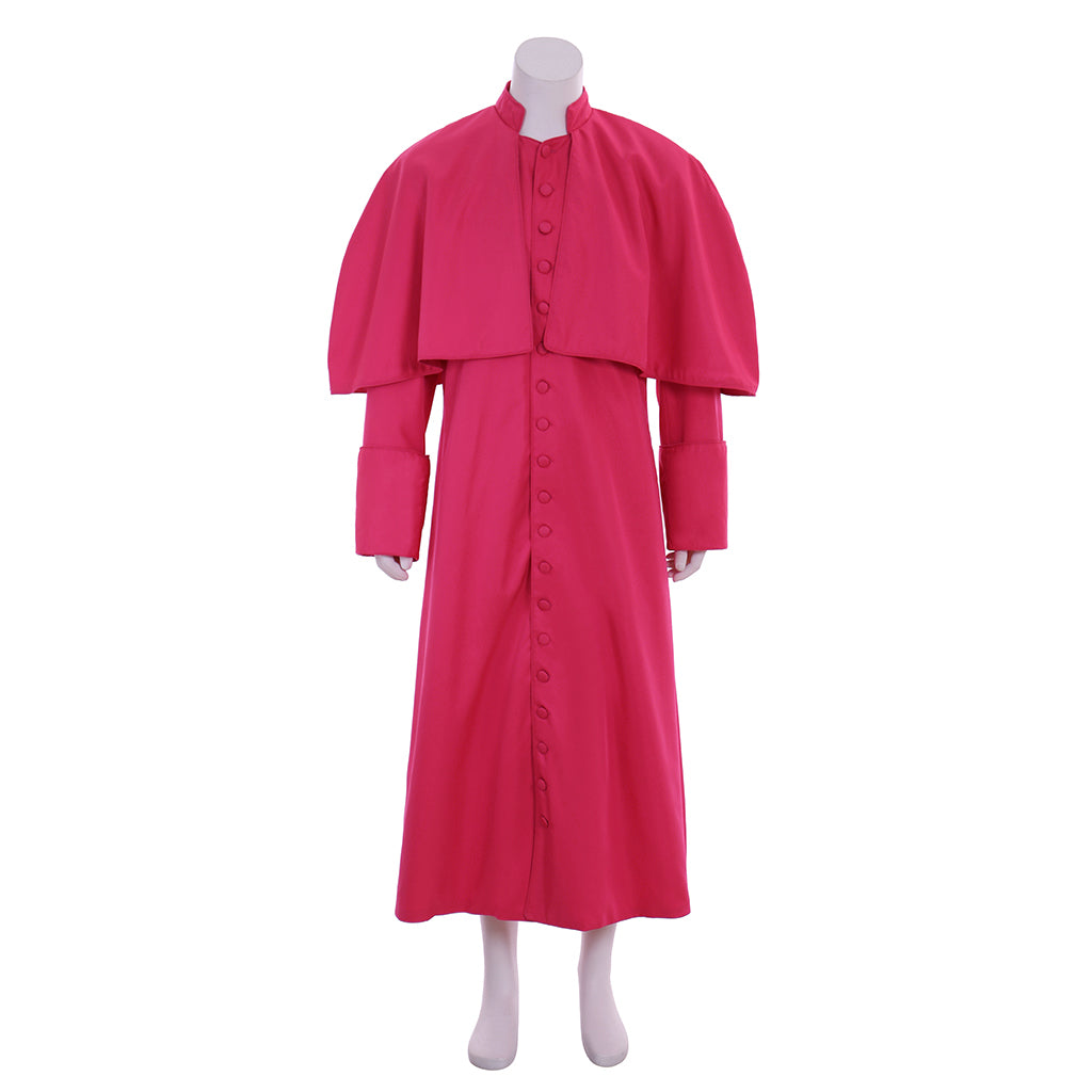 Medieval Men's Long Buttoned Robe Ecclesiastical Style Outfit for Cosplay or Themed Events Halloween Christmas or Themed Parties