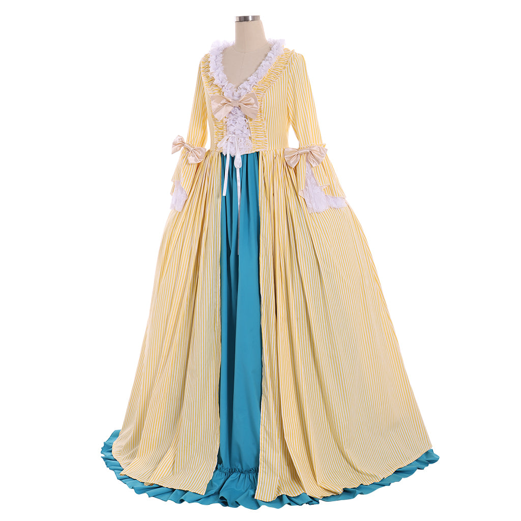Rococo Victorian Vintage Dress Ball Gown Prom Dress Maria Antonietta Bow Accessory Women's Royal Masquerade Carnival Party Halloween Adults' Dress