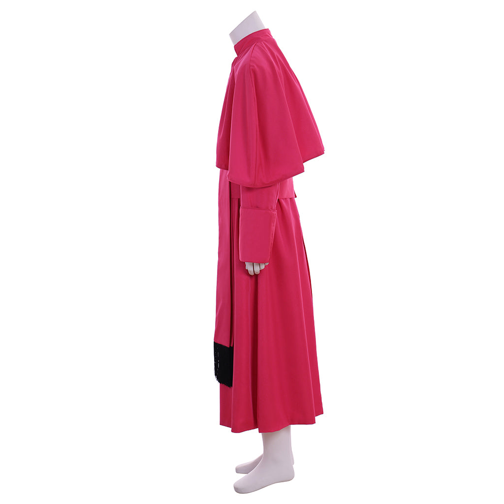 Medieval Men's Long Buttoned Robe Ecclesiastical Style Outfit for Cosplay or Themed Events Halloween Christmas or Themed Parties