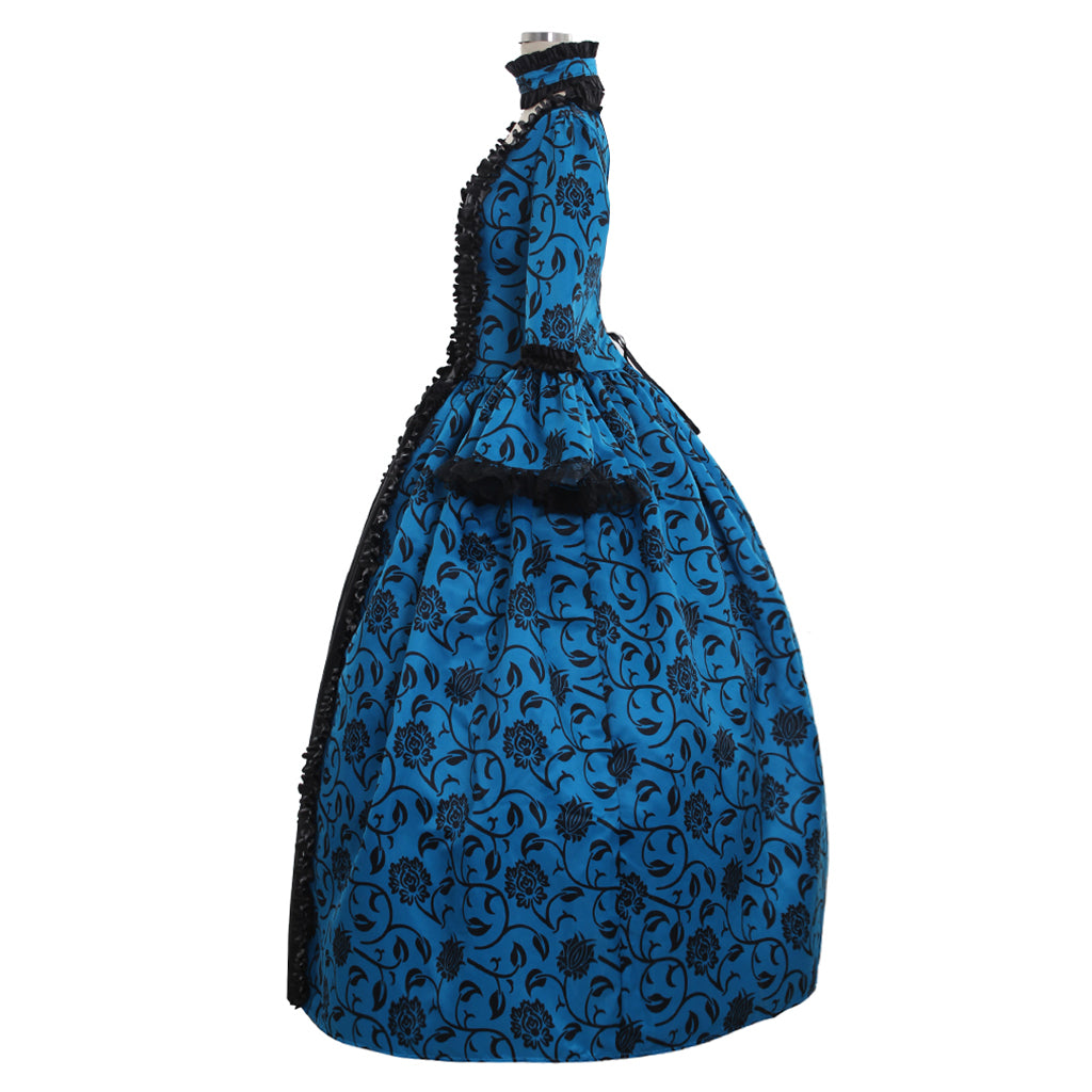 Gothic Rococo Victorian Party Costume Ball Gown Prom Dress Princess Lace print Women's Royal Masquerade Party Carnival of Venice Adults' Dress