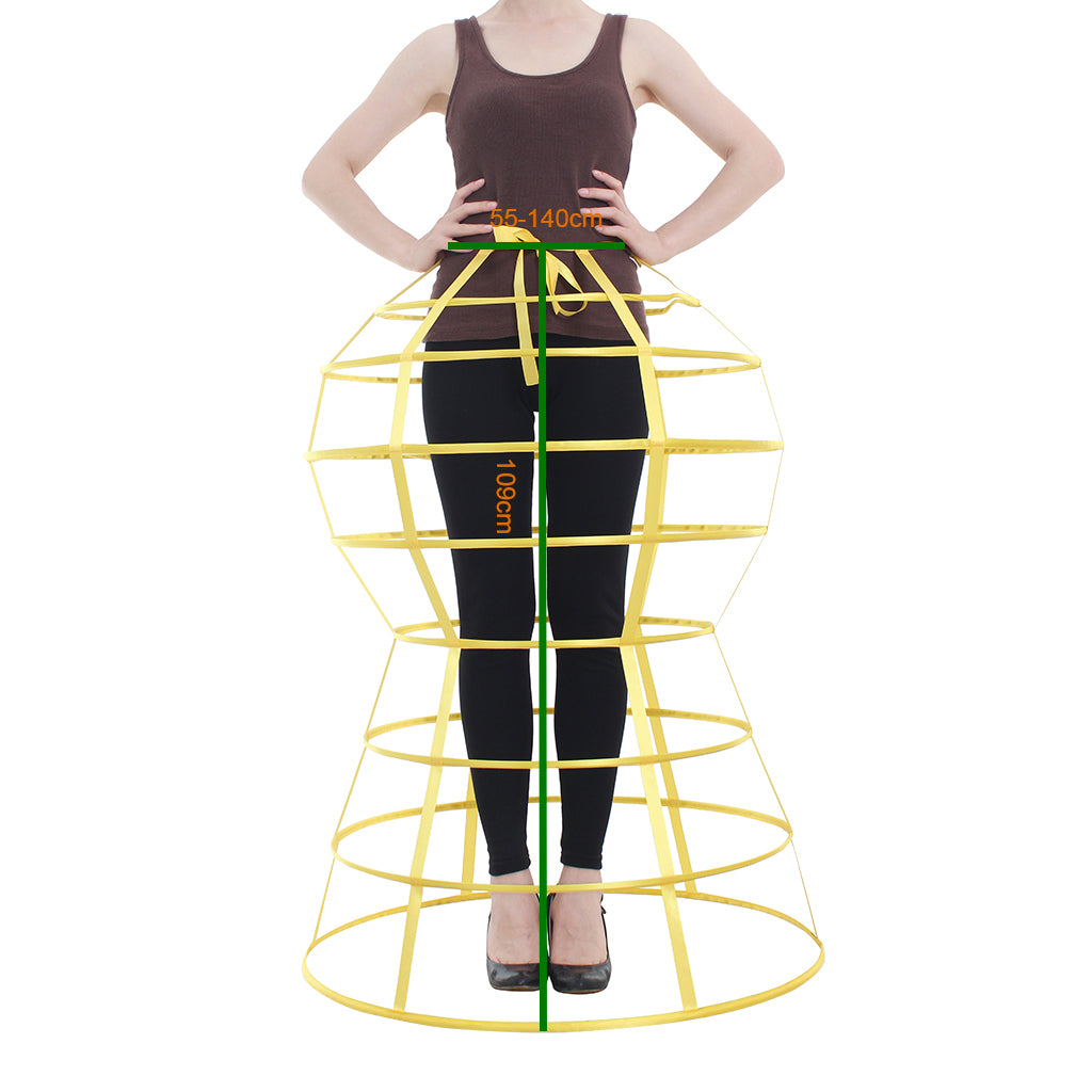 Women's Baroque Pannier Petticoat Victorian Black Crinoline Birdcage Hoop for Victorian Ball Dress Baroque Crinoline Rococo Princess Dress Pannier