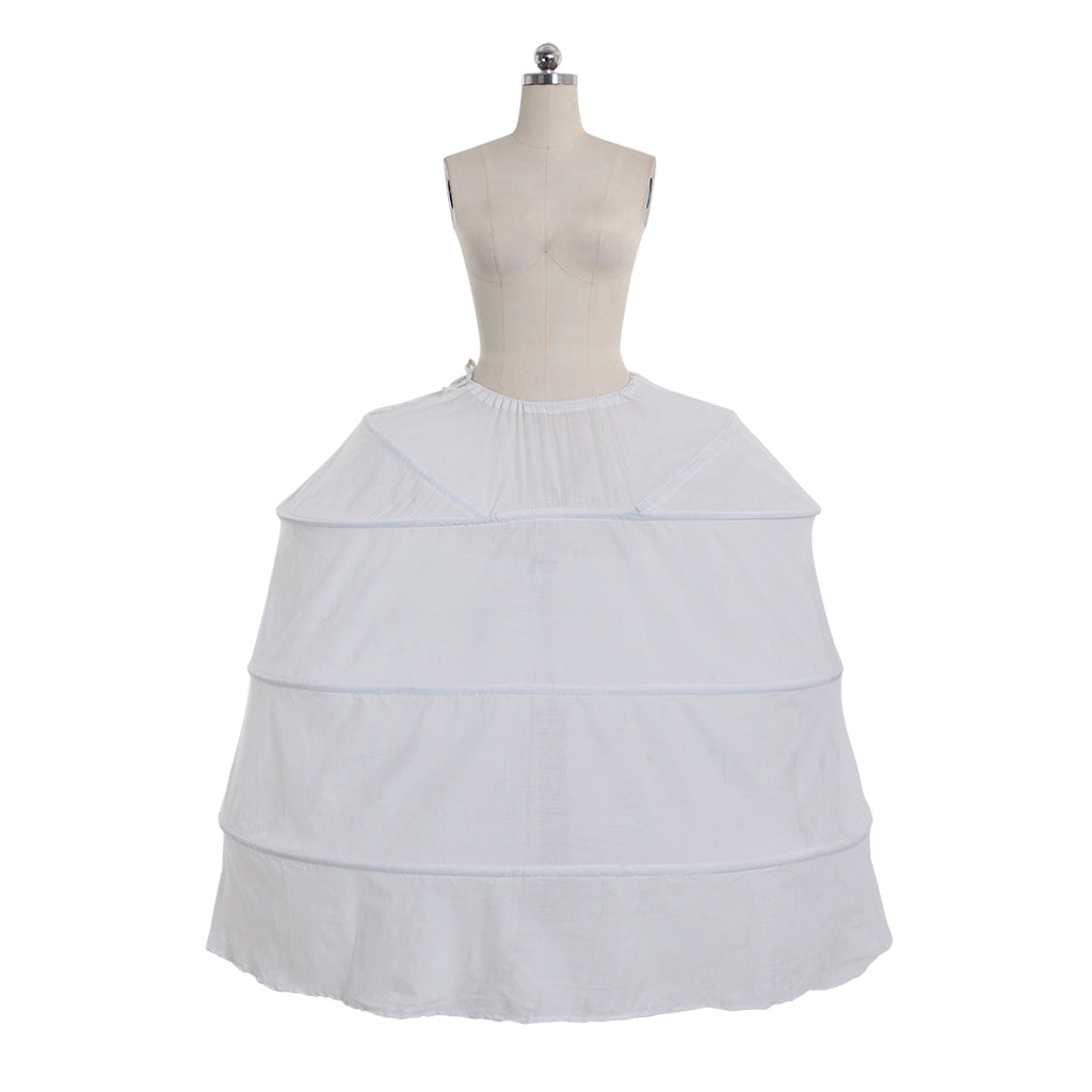 Women's Vintage White Petticoat Underskirt Victorian Baroque Crinoline Hoop for Ball Dress Cosplay Princess Dress Underskirt and Retro Outfits