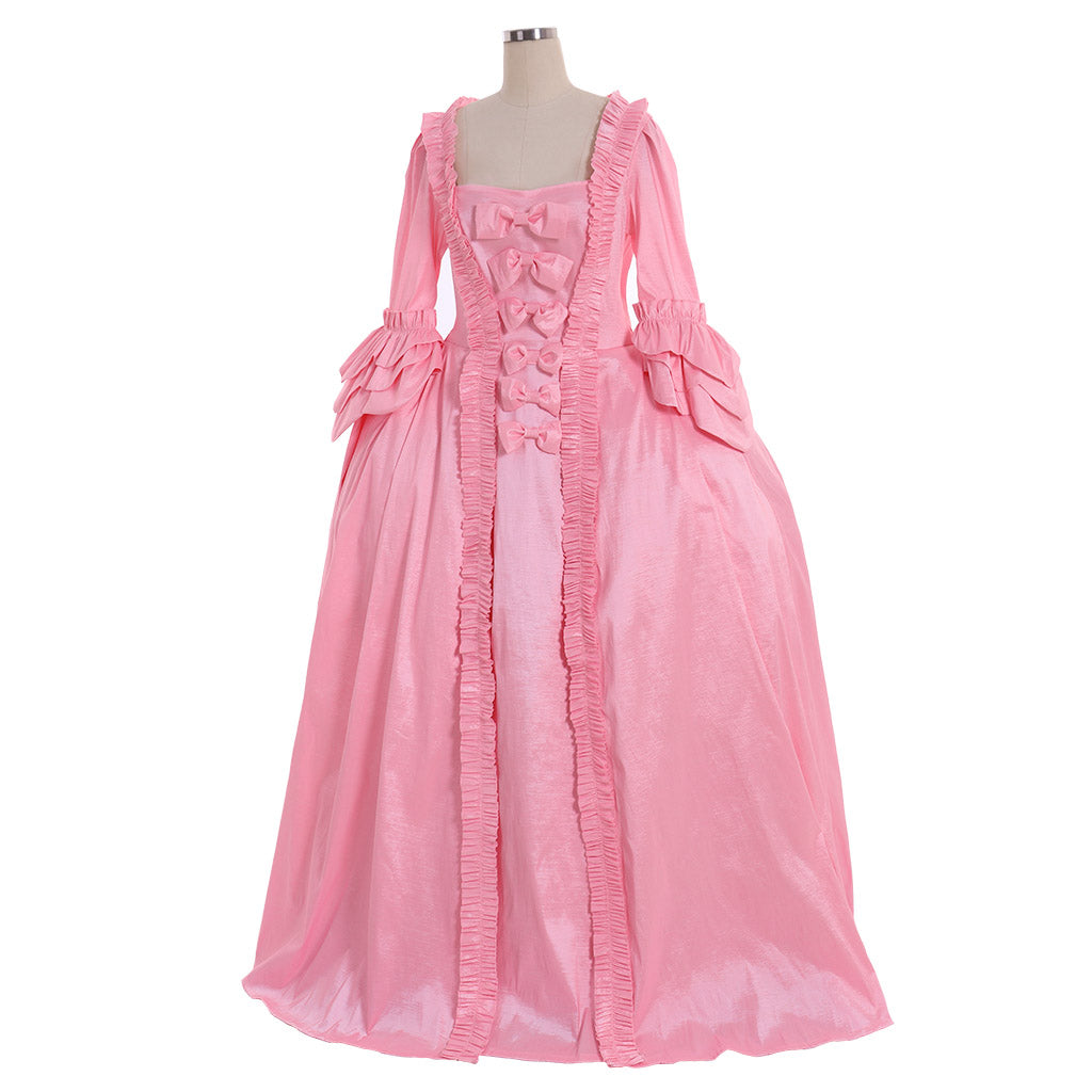 18th Gothic Rococo Dress Party Costume Prom Dress Princess Shakespeare Solid Ball Gown Bow Accessory Trumpet Sleeve Pink Women's Royal Christmas Halloween Carnival Party Evening Dress Masquerade Adults' Dress All Seasons