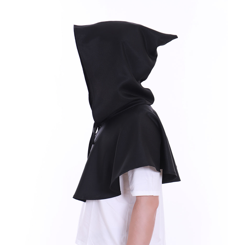 Medieval Gothic Hooded Short Cloak Cropped Cape for Cosplay Halloween Costumes