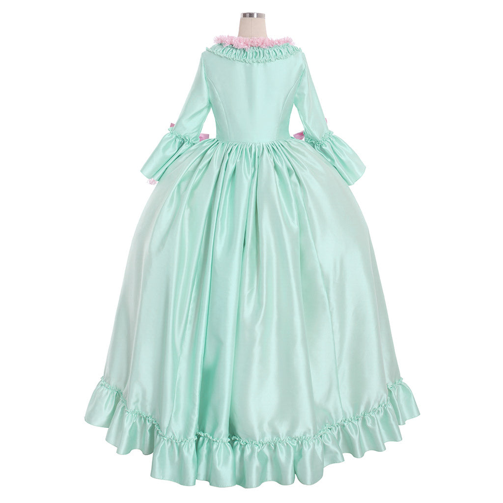 Rococo Victorian Vintage Dress Ball Gown Prom Dress Maria Antonietta Bow Accessory Flare Cuff Sleeve Women's Royal Masquerade Carnival Party Halloween Adults' Dress