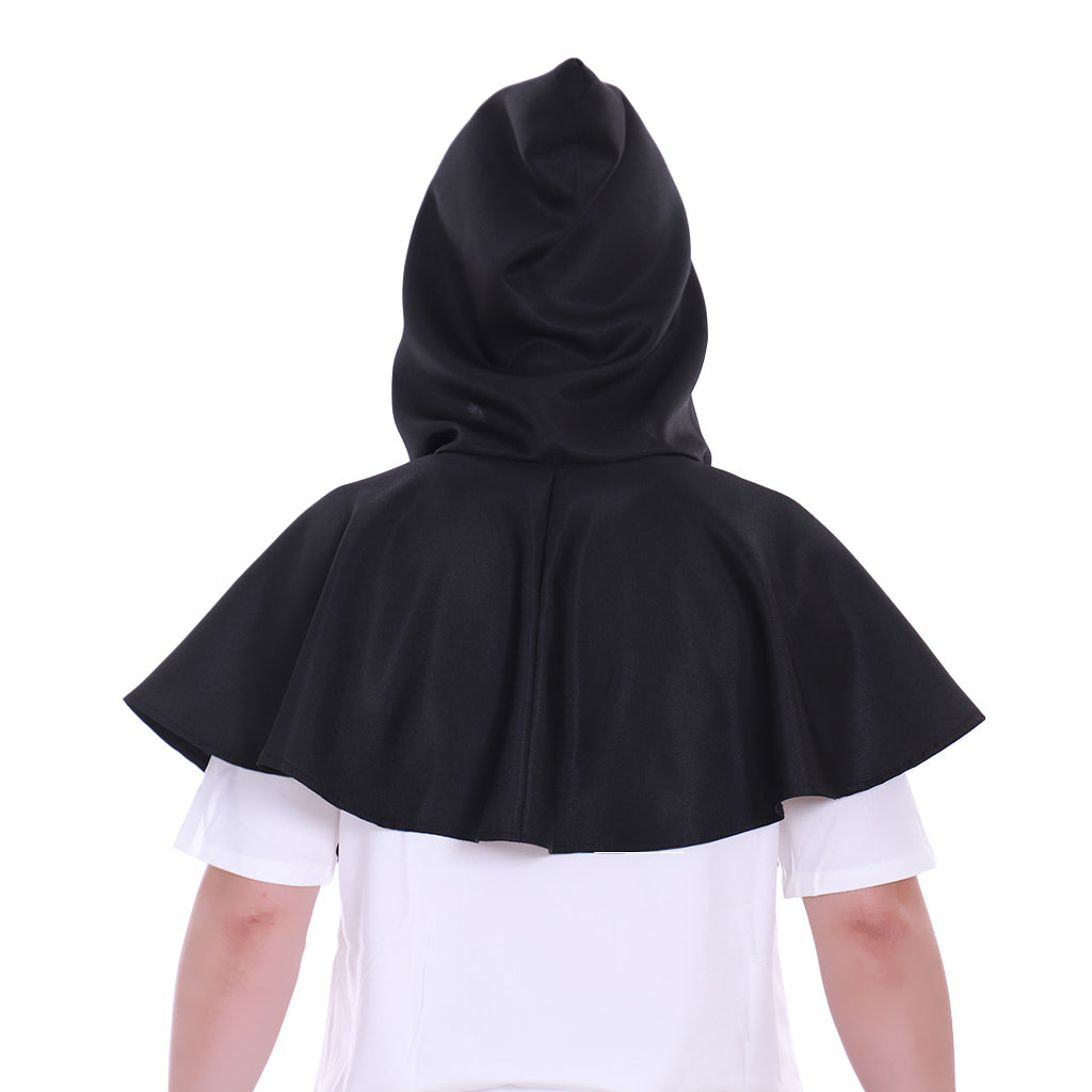 Medieval Gothic Hooded Short Cloak Cropped Cape for Cosplay Halloween Costumes
