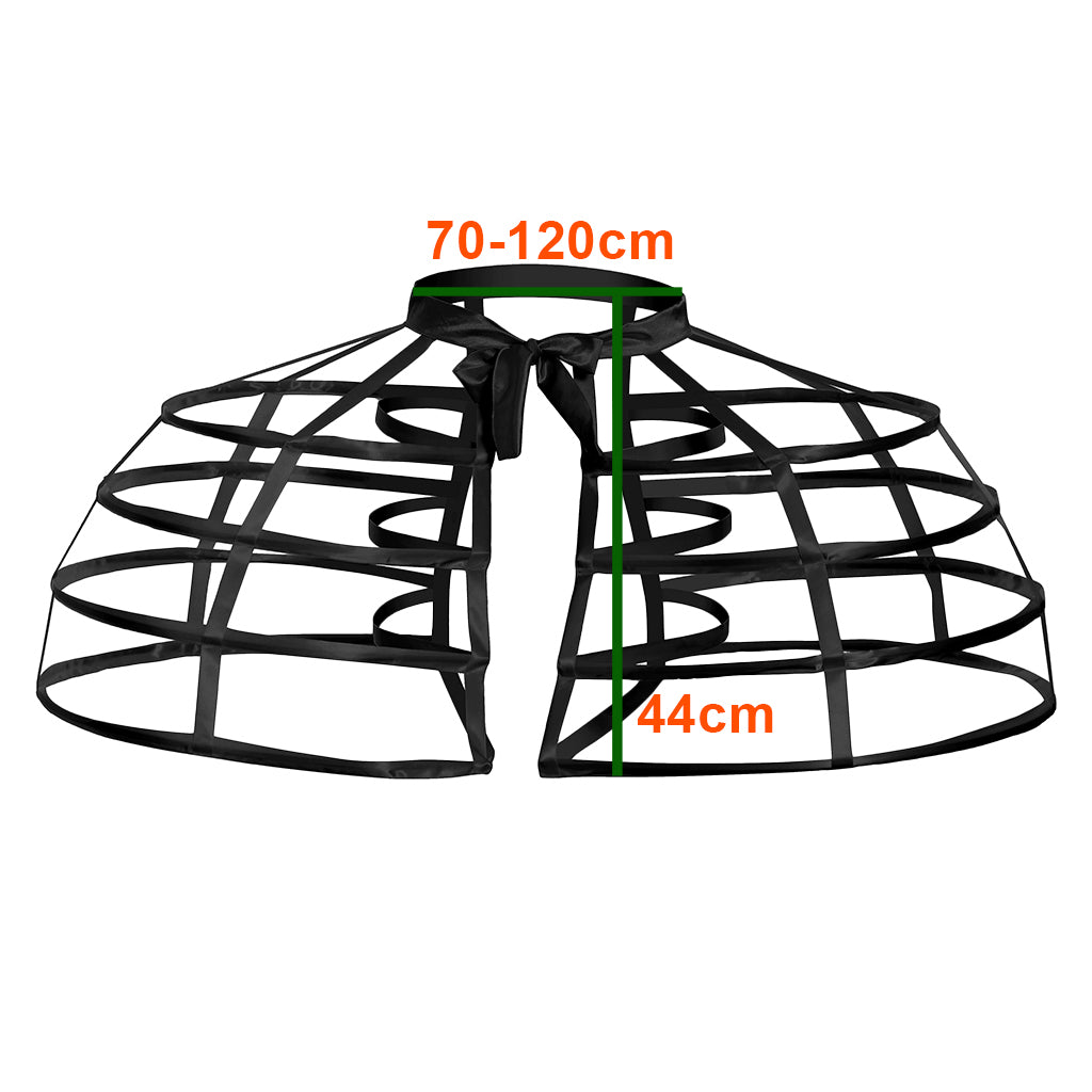 Women's Baroque Pannier Petticoat Victorian Black Pannier Petticoat for Victorian Ball Dress Baroque Crinoline Rococo Princess Dress Pannier