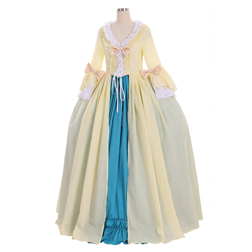 Rococo Victorian Vintage Dress Ball Gown Prom Dress Maria Antonietta Bow Accessory Women's Royal Masquerade Carnival Party Halloween Adults' Dress