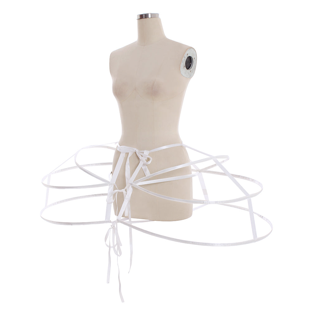 Women's Baroque Pannier Petticoat Victorian White Crinoline Birdcage Hoop for Victorian Ball Dress Baroque Crinoline Rococo Princess Dress Pannier