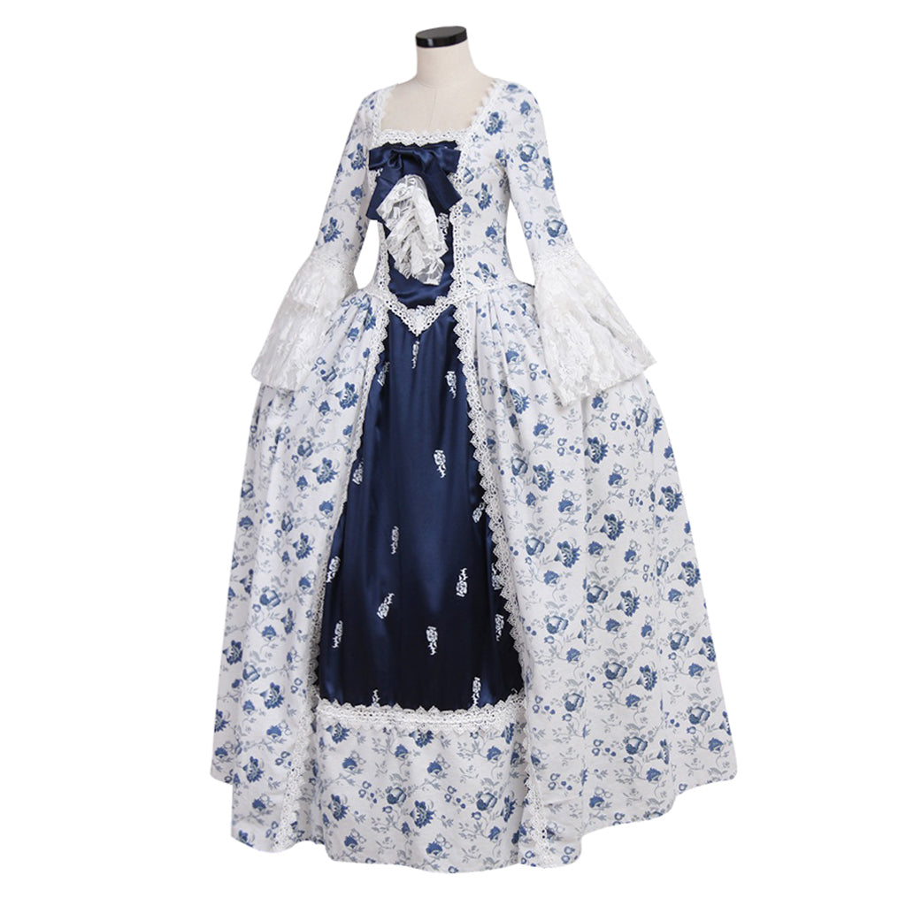 Victorian Rococo Ball Gown Prom Dress LARP Ren Faire Adults' Dress Flare Cuff Sleeve Women's Wedding Costume Ball Gown Halloween Carnival Masquerade Wedding Party Dress