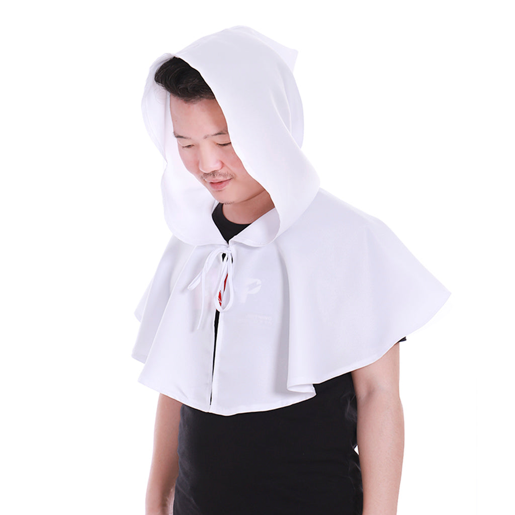 Medieval Gothic Hooded Short Cloak Cropped Cape for Cosplay Halloween Costumes