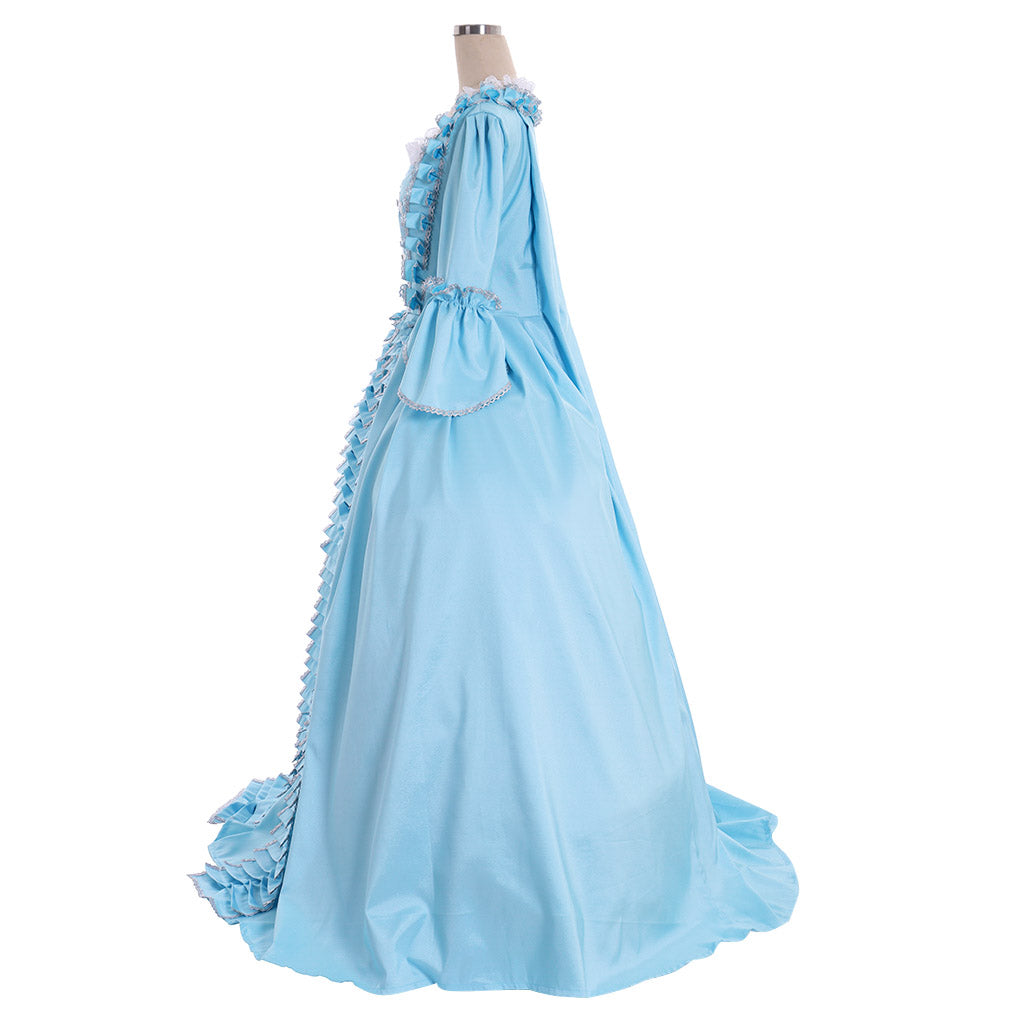 18th Gothic Rococo Dress Party Costume Prom Dress Princess Shakespeare Solid Ball Gown Blue Trumpet Sleeve Women's Royal Christmas Halloween Carnival Party Evening Dress Masquerade Adults' Dress All Seasons