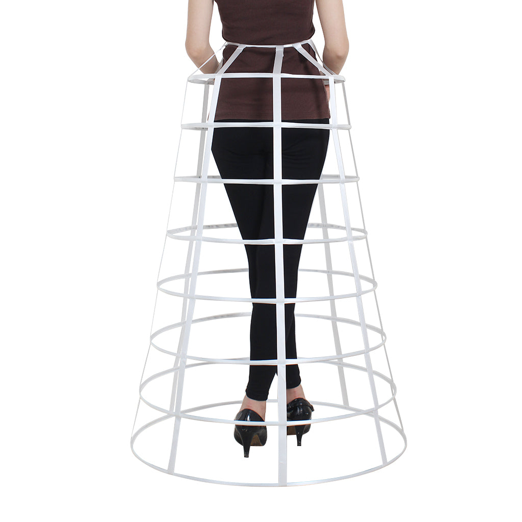 Women's Baroque Pannier Petticoat Victorian White Crinoline Birdcage Hoop for Victorian Ball Dress Baroque Crinoline Rococo Princess Dress Pannier