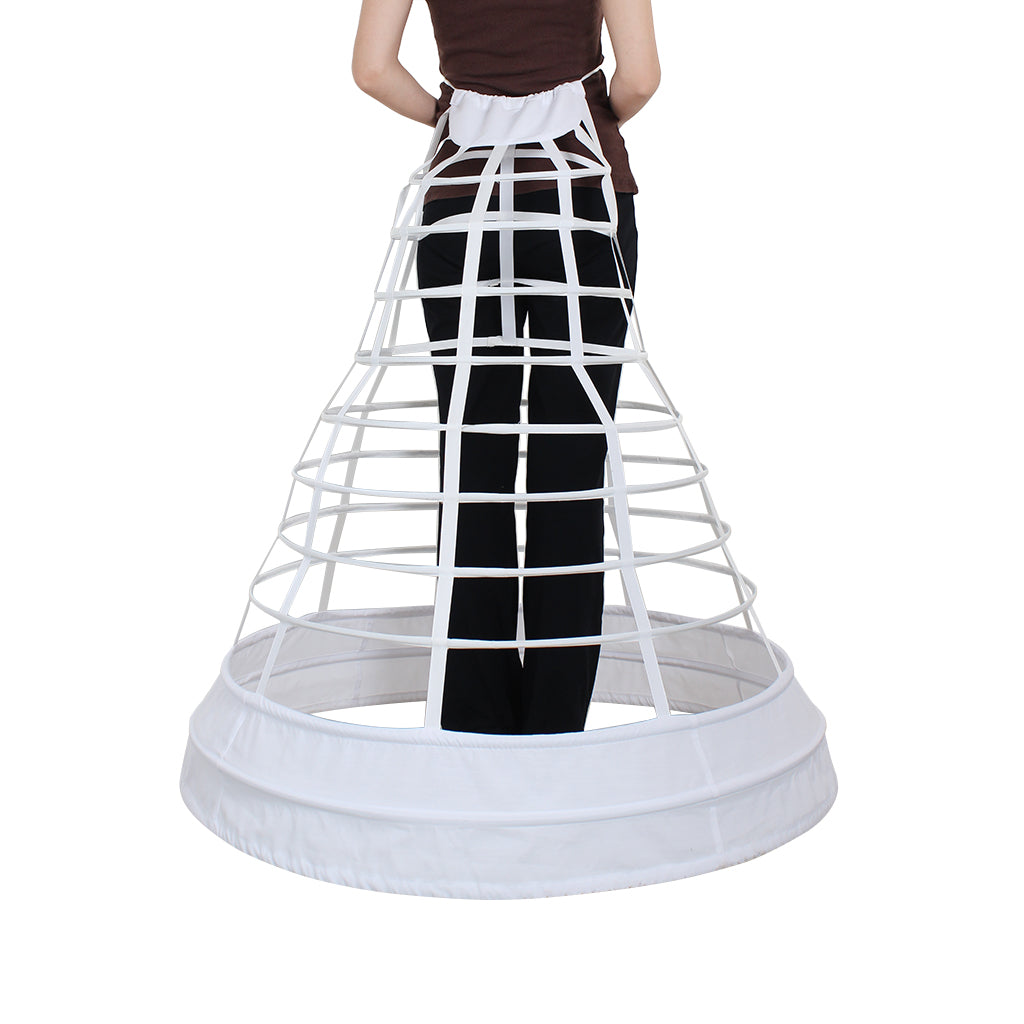 Women's Baroque Pannier Petticoat Victorian White Crinoline Birdcage Hoop for Victorian Ball Dress Baroque Crinoline Rococo Princess Dress Pannier