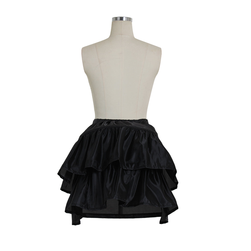 Women's Baroque Pannier Petticoat Victorian Black Pannier Underskirt with Waistband for Victorian Ball Dress Baroque Crinoline Rococo Princess Dress Pannier