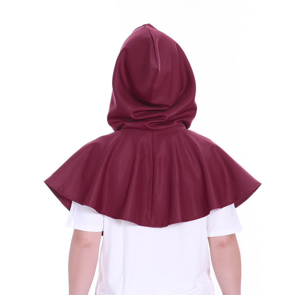Medieval Gothic Hooded Short Cloak Cropped Cape for Cosplay Halloween Costumes
