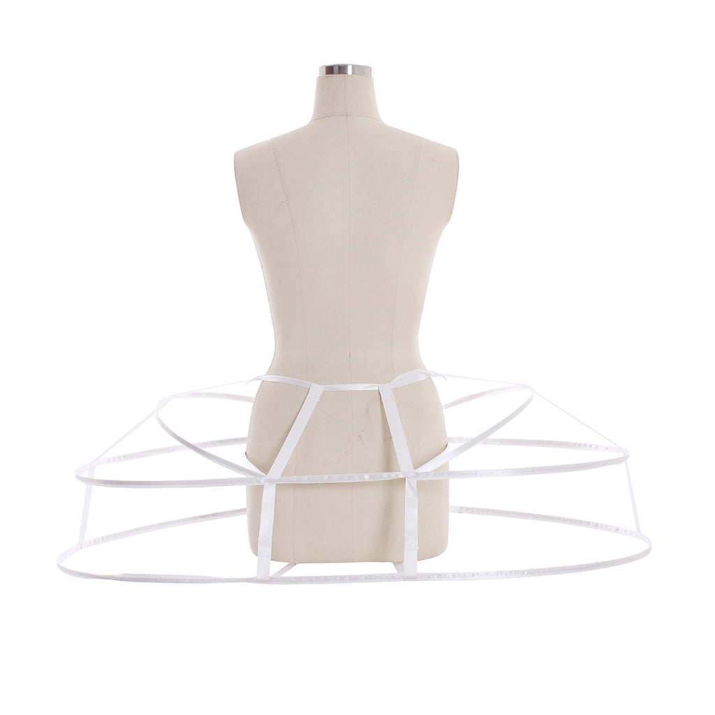 Women's Baroque Pannier Petticoat Victorian White Crinoline Birdcage Hoop for Victorian Ball Dress Baroque Crinoline Rococo Princess Dress Pannier