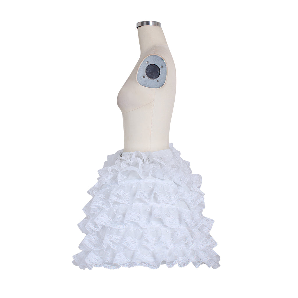 Women's Vintage White Petticoat Underskirt Victorian Baroque Crinoline Bustle for Ball Dress Cosplay Princess Dress Underskirt and Retro Outfits