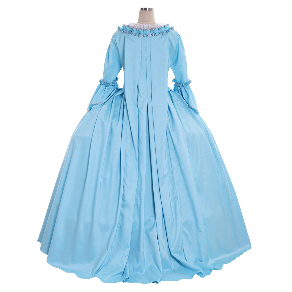 18th Gothic Rococo Dress Party Costume Prom Dress Princess Shakespeare Solid Ball Gown Blue Trumpet Sleeve Women's Royal Christmas Halloween Carnival Party Evening Dress Masquerade Adults' Dress All Seasons