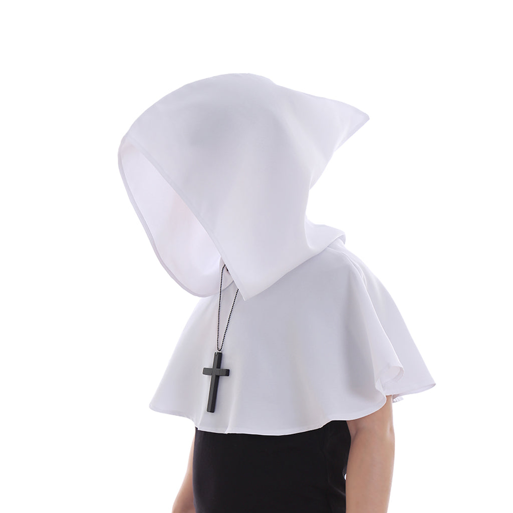Medieval Gothic Hooded Short Cloak Cropped Cape for Cosplay Halloween Costumes