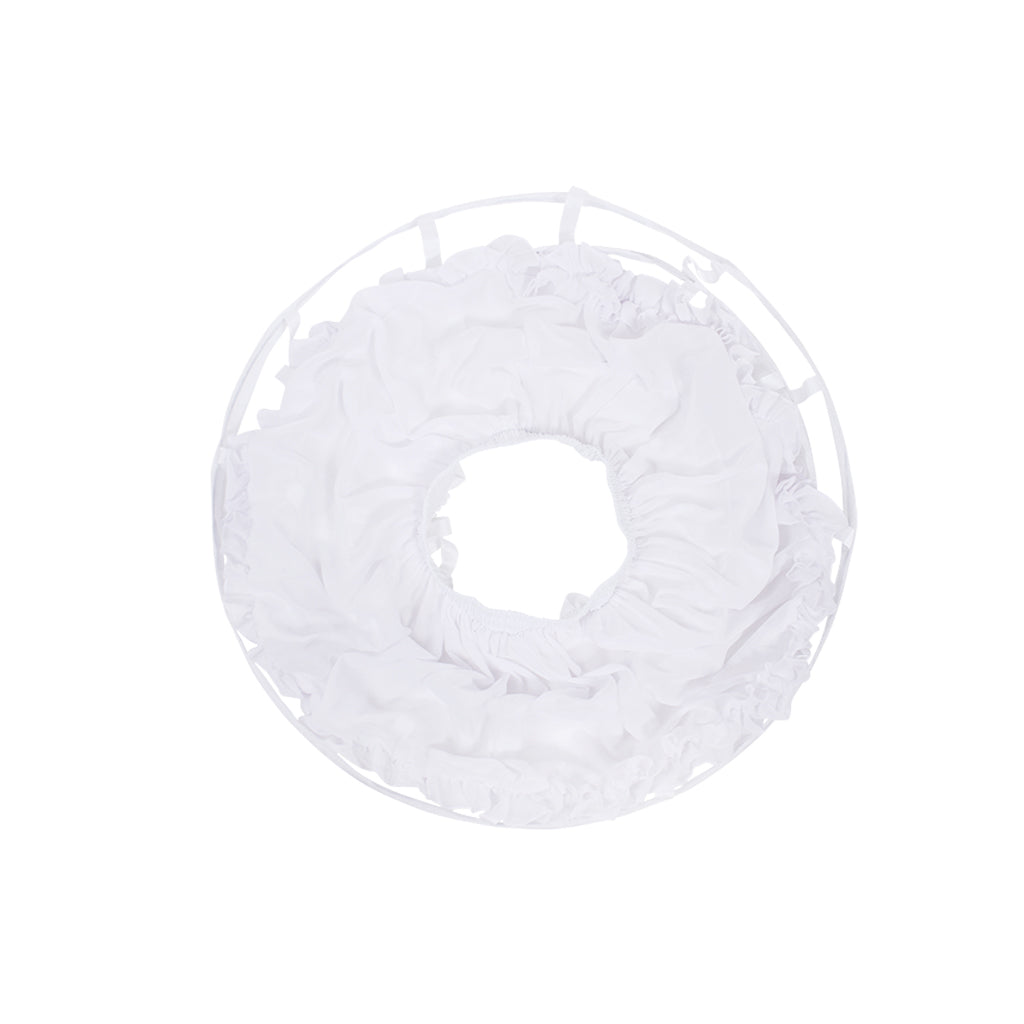 Women's Vintage White Tulle Trimmed Hoop Crinoline Underskirt, Victorian Baroque Style, for Ball Dress, Cosplay, Princess Dress, and Retro Outfits