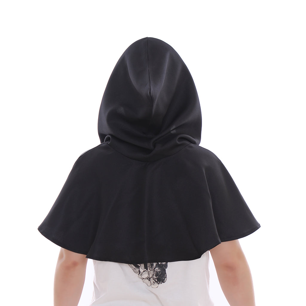 Medieval Gothic Hooded Short Cloak Cropped Cape for Cosplay Halloween Costumes