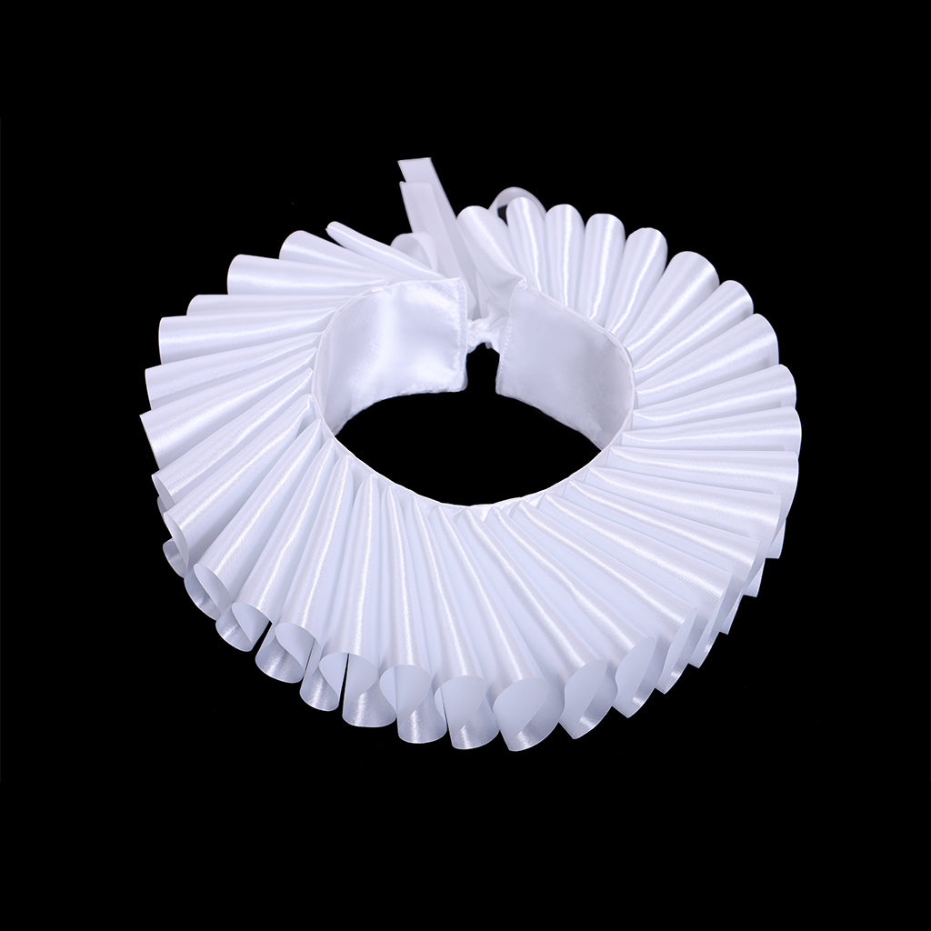 Women's Ruffled Victorian Renaissance Neck Satin Choker Collar Ruff collar