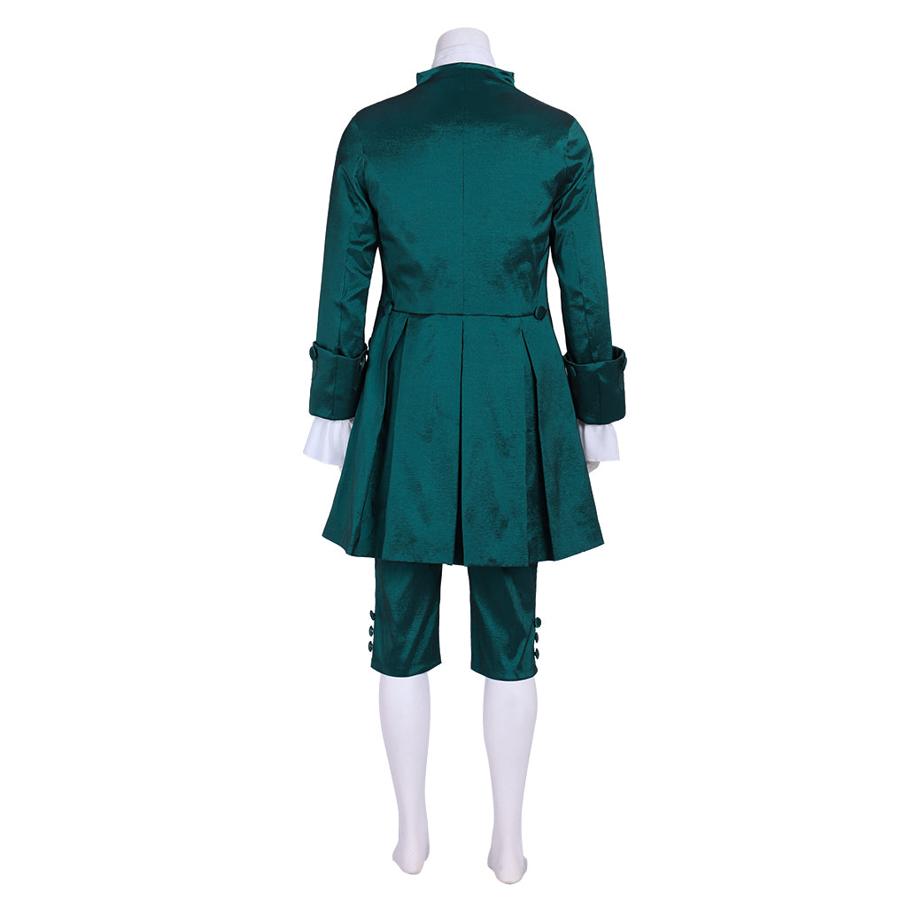 Medieval Men's Emerald Green Luxurious - Styled Aristocratic Court Costume Cosplay Stage Outfit Adult Halloween Christmas Party Themed Outfit