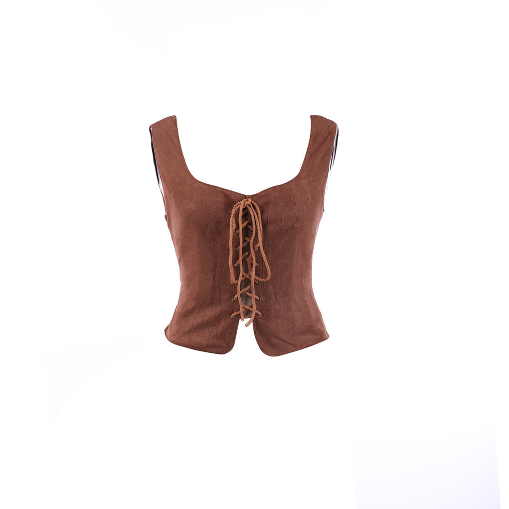 Medieval Lady's Waistcoat Renaissance Vest Gothic Corset Women Adult Renaissance Lace Up Bustier Top Cosplay Costume Ladies Halloween Christmas Outfit