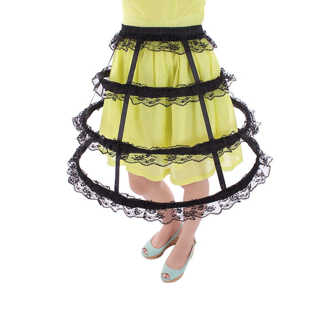 Women's Vintage Lace Trimmed Hoop Crinoline Underskirt Victorian Baroque Style for Ball Dress Cosplay Princess Dress and Retro Outfits