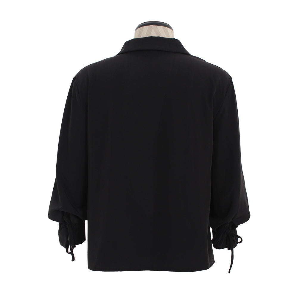 Medieval Men's White Long Sleeve Shirt with Spread Collar and Lace up Neckline for Cosplay Themed Events, Halloween, Christmas or Parties