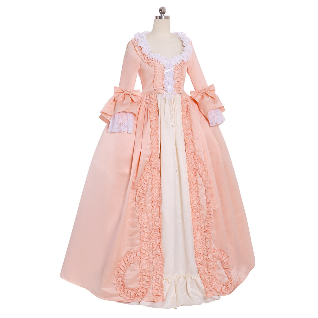 18th Gothic Rococo Dress Party Costume Prom Dress Princess Shakespeare Solid Ball Gown Bow Accessory Trumpet Sleeve Women's Royal Christmas Halloween Carnival Party Evening Dress Masquerade Adults' Dress All Seasons