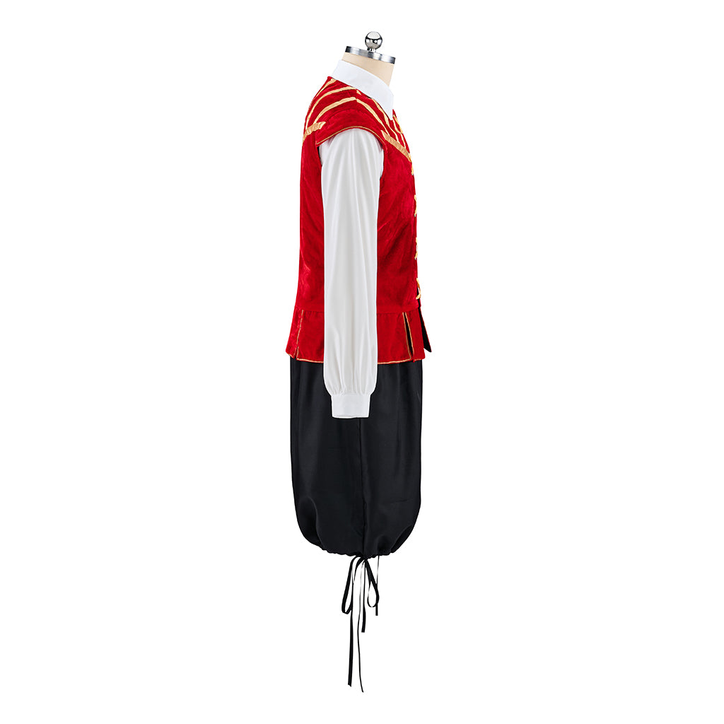 Regency Red Vest with White Shirt and Black Breeches for Historical Reenactments Regency Themed Halloween Christmas