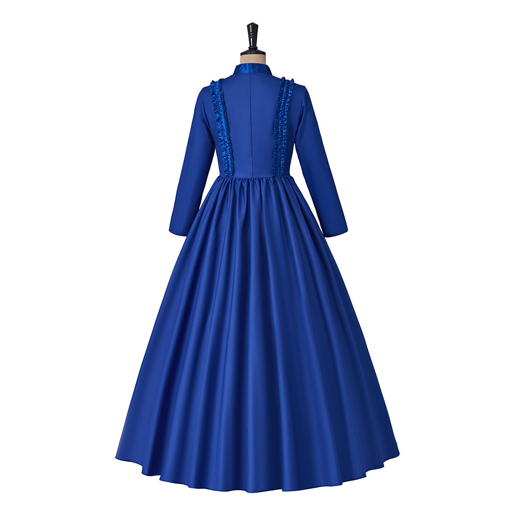 Medieval Renaissance Royal Dress Victorian Gothic Long Gown Retro Vintage Queen Costume Halloween Party Vampire Evening Dress Halloween Carnival Masquerade Party Gown Women Historical High Waist Line Outfit Dress