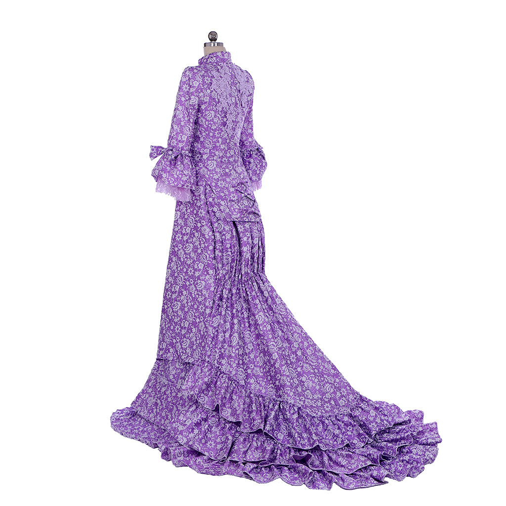 Victorian Rococo Medieval Floor Length Dress Flare Cuff Sleeve Ball Gown Pint Dsign Women's Royal Halloween Carnival Party Prom Carnival of Venice Dress