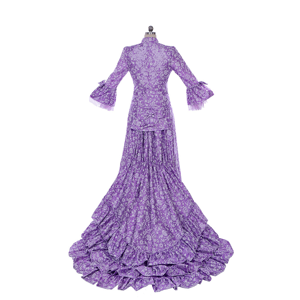 Victorian Rococo Medieval Floor Length Dress Flare Cuff Sleeve Ball Gown Pint Dsign Women's Royal Halloween Carnival Party Prom Carnival of Venice Dress