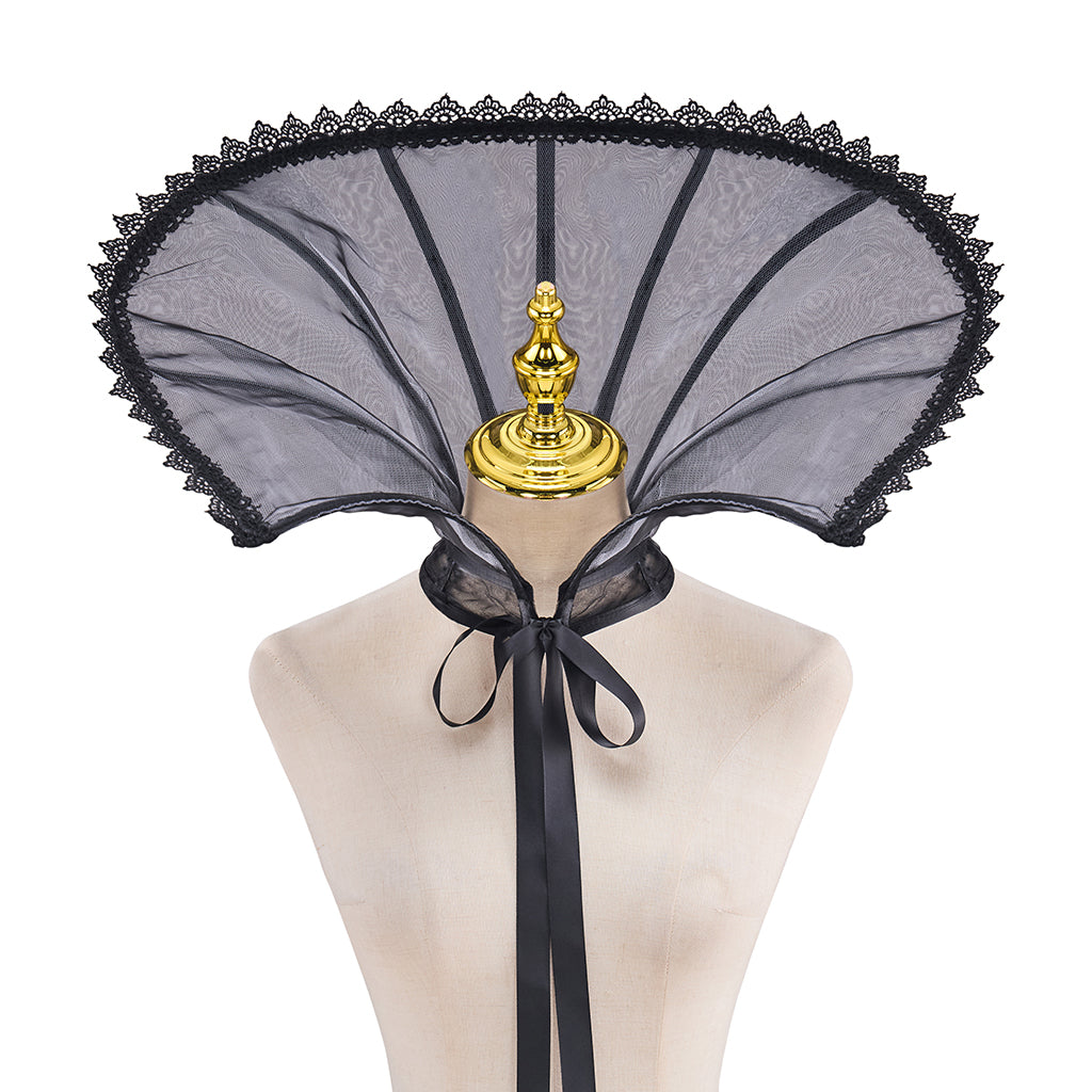 Medieval Neck Wear with Lace Detailing and Bow Accent for Vintage Parties Valentine's Day Halloween and Christmas Celebrations