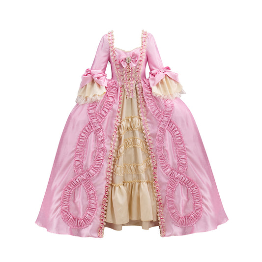 Medieval Renaissance Pink Sheer Embellished Noble Gown for Historical Reenactments Renaissance Themed Events Halloween and Christmas