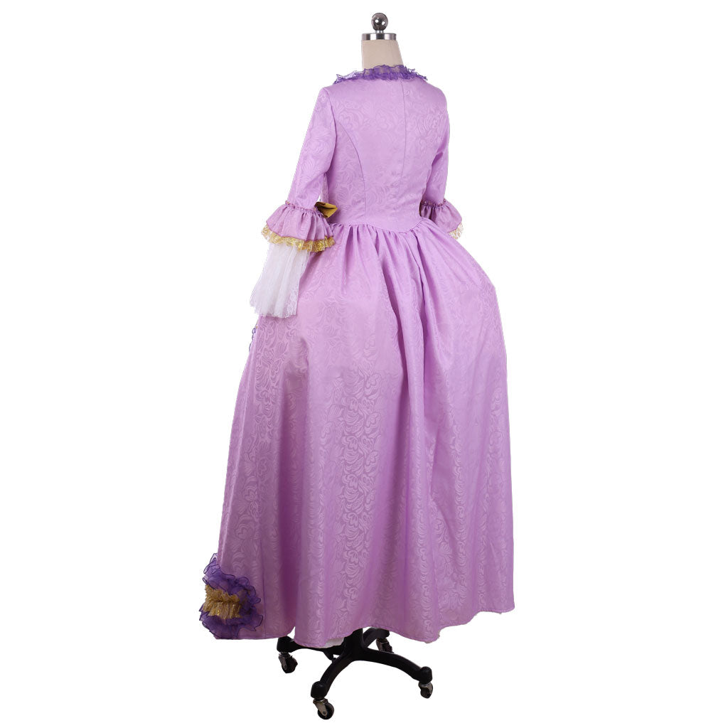 Rococo Victorian Vintage Inspired Dress Party Costume Prom Down Princess Shakespeare Solid Bow Accessory Purple Women's Halloween Carnival Valentine's Day Party Evening Dress Masquerade Adults' Dress All