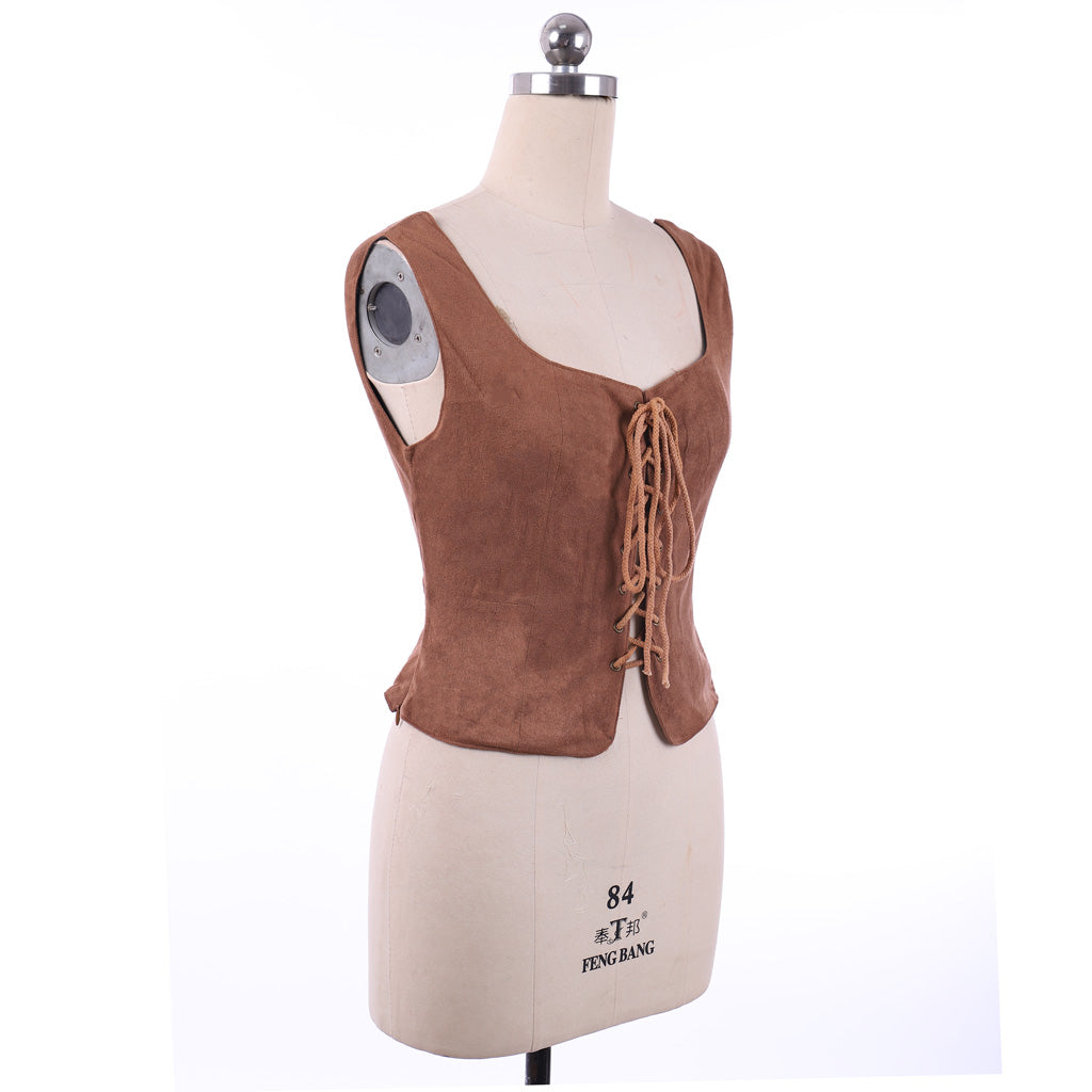 Medieval Lady's Waistcoat Renaissance Vest Gothic Corset Women Adult Renaissance Lace Up Bustier Top Cosplay Costume Ladies Halloween Christmas Outfit