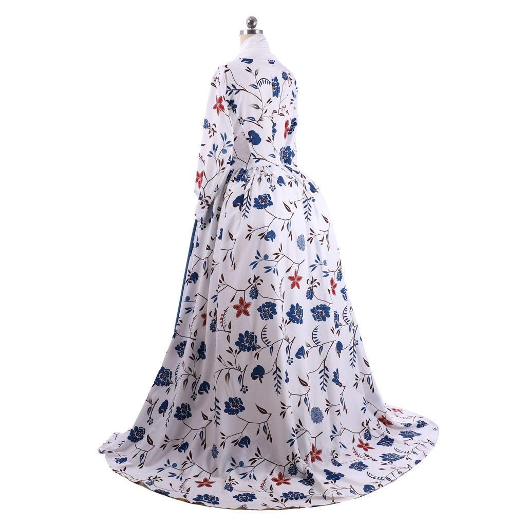18th Rococo Colonial gown Victorian Renaissance Princess Period Prom Dress Printed Custom Women's Vintage Cosplay Performance Party Christmas Halloween Carnival Party Evening dress Masquerade Adults' Dress