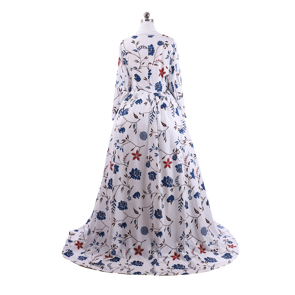 18th Rococo Colonial gown Victorian Renaissance Princess Period Prom Dress Printed Custom Women's Vintage Cosplay Performance Party Christmas Halloween Carnival Party Evening dress Masquerade Adults' Dress