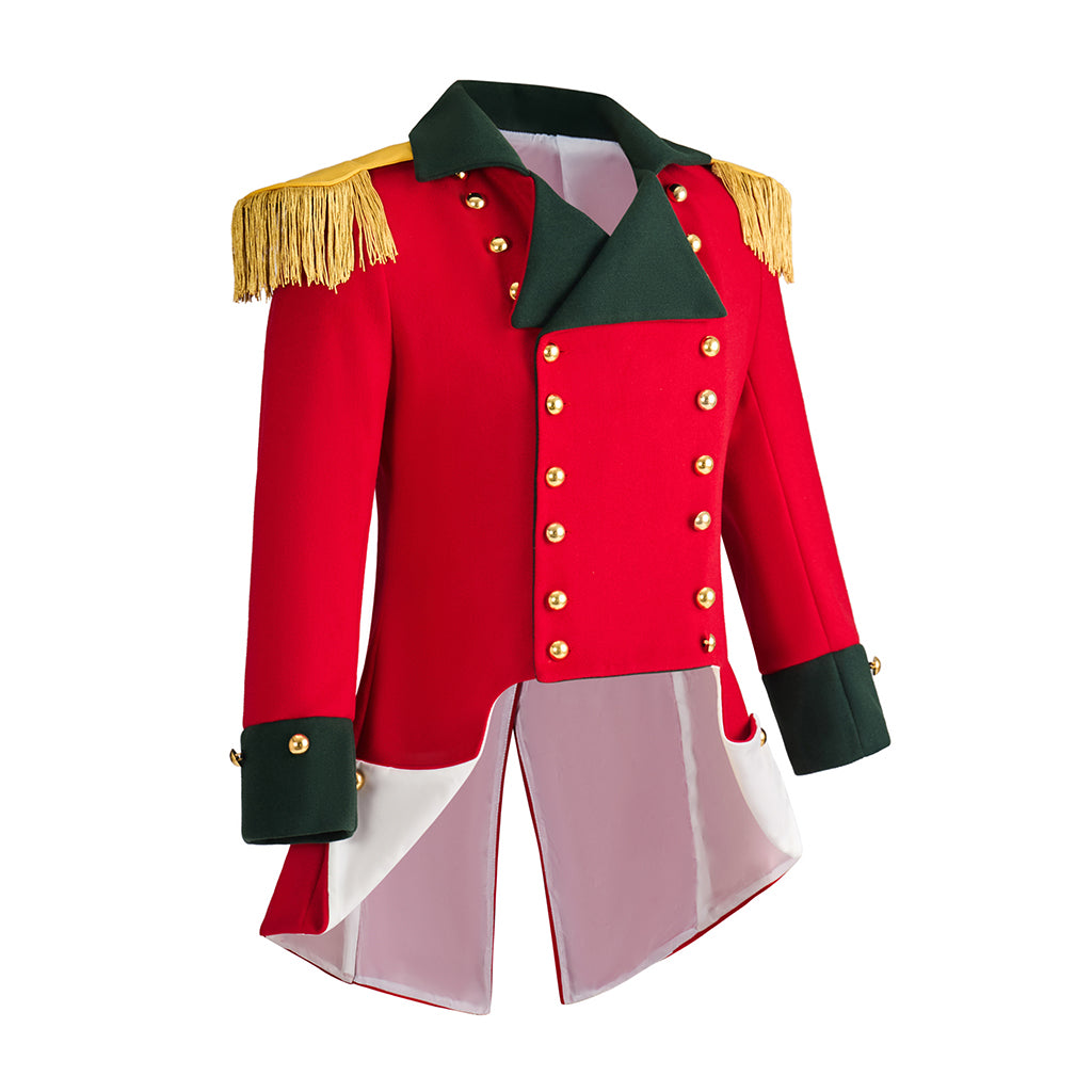 Regency Inspired Red Military Style Jacket Trims for Historical Reenactments Regency Themed Halloween Christmas