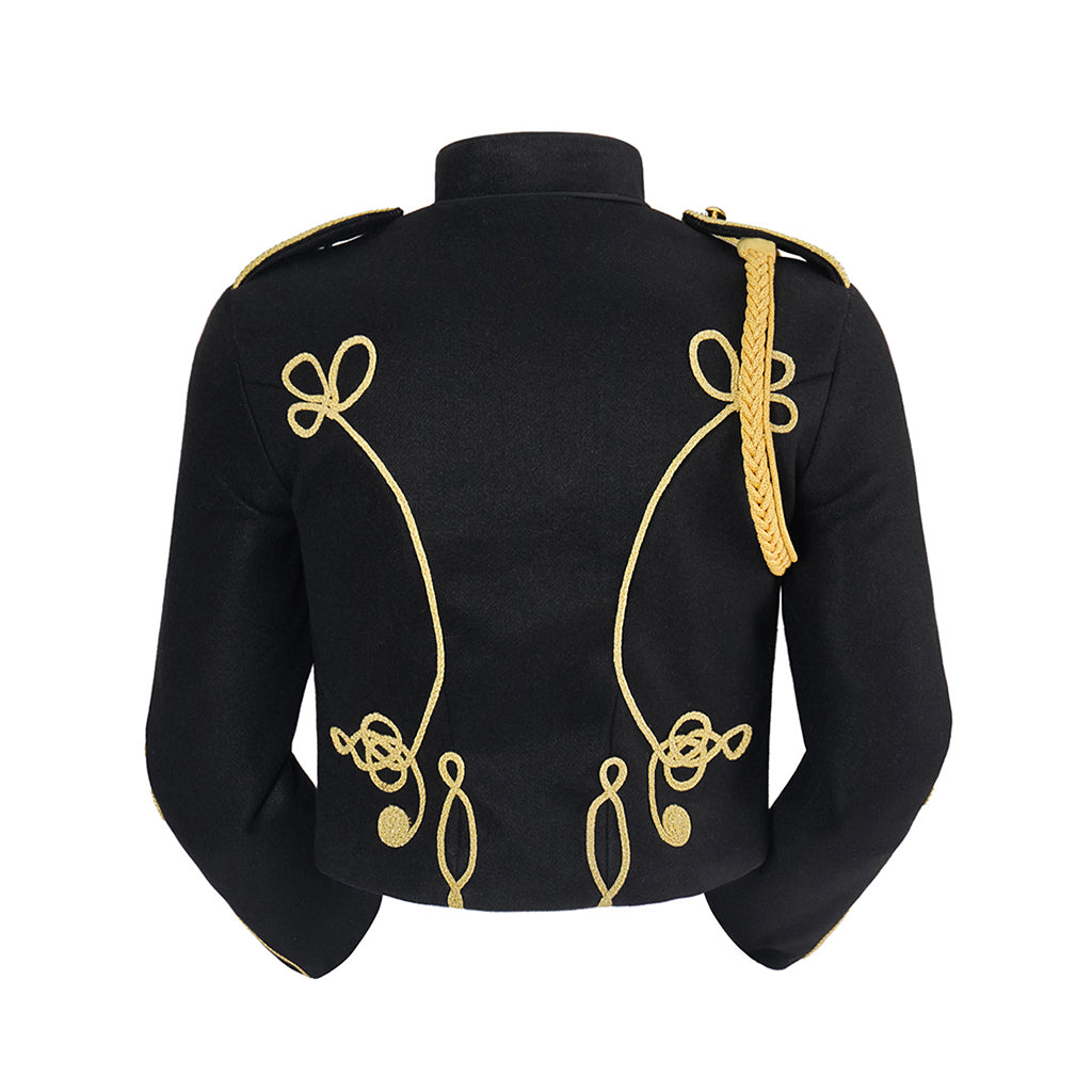 Baroque Inspired Black Cropped Jacket for Historical Reenactments Baroque Themed Halloween Christmas Christmas
