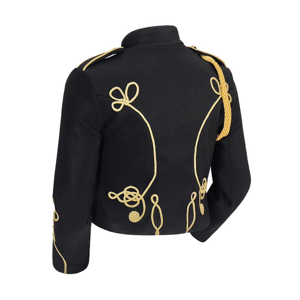 Baroque Inspired Black Cropped Jacket for Historical Reenactments Baroque Themed Halloween Christmas Christmas