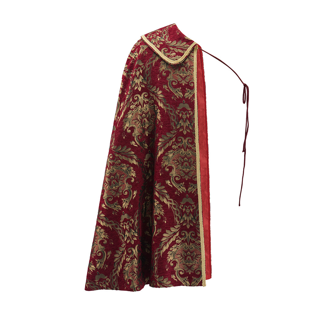 Medieval Brocade Patterned Shawl for Historical Reenactments Christmas Celebrations Gothic Halloween Christmas Events Cosplay Occasions