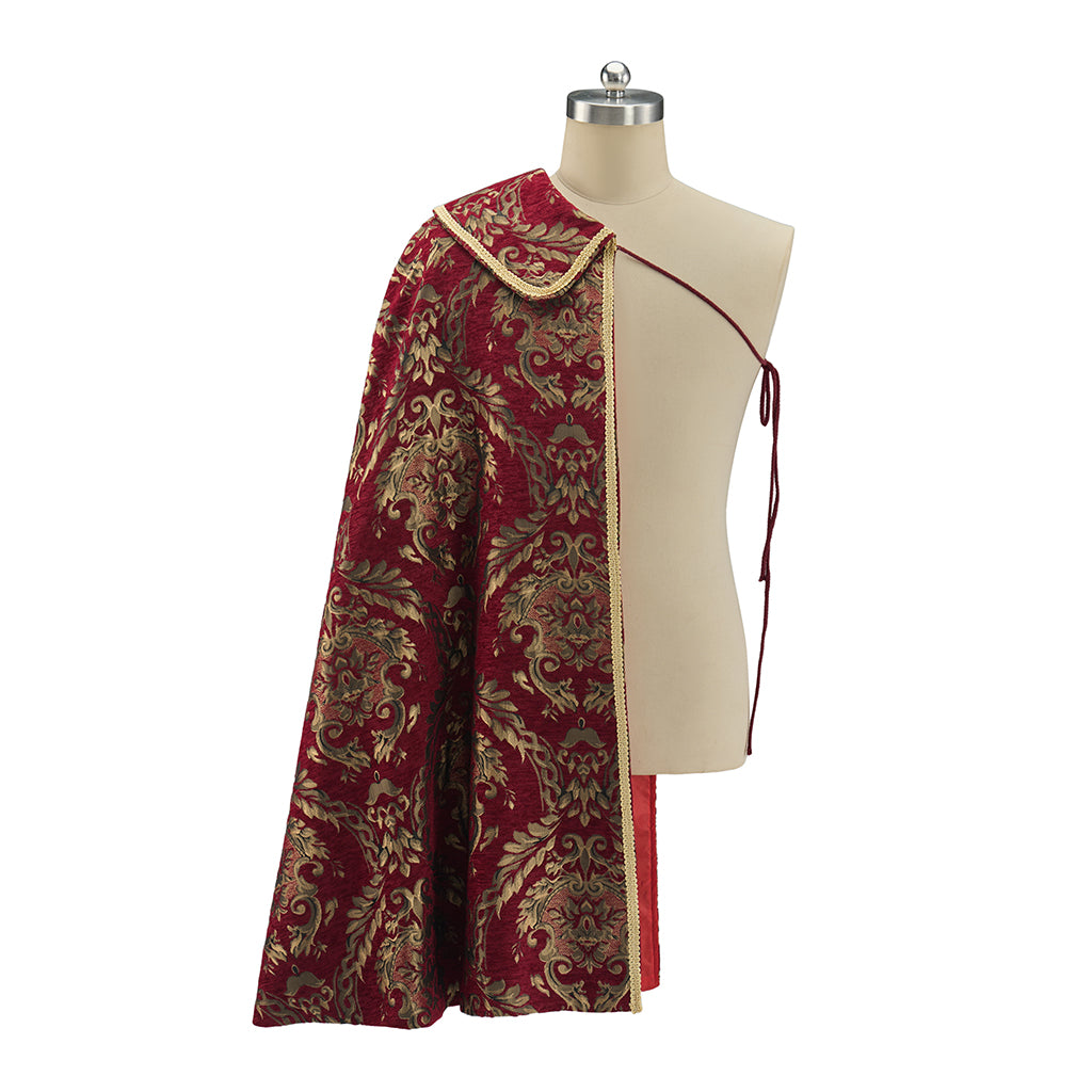 Medieval Brocade Patterned Shawl for Historical Reenactments Christmas Celebrations Gothic Halloween Christmas Events Cosplay Occasions