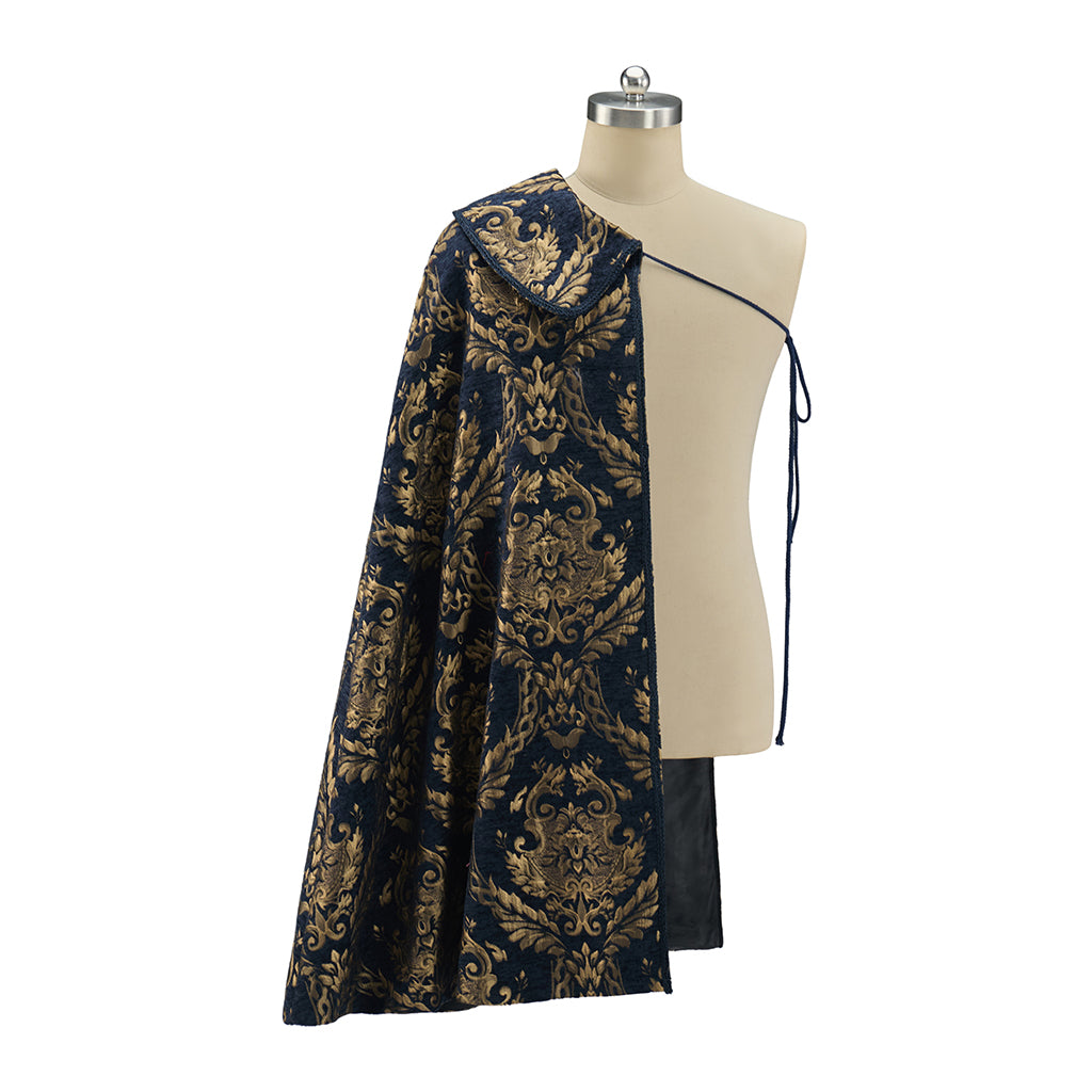 Medieval Brocade Patterned Shawl for Historical Reenactments Christmas Celebrations Gothic Halloween Christmas Events Cosplay Occasions