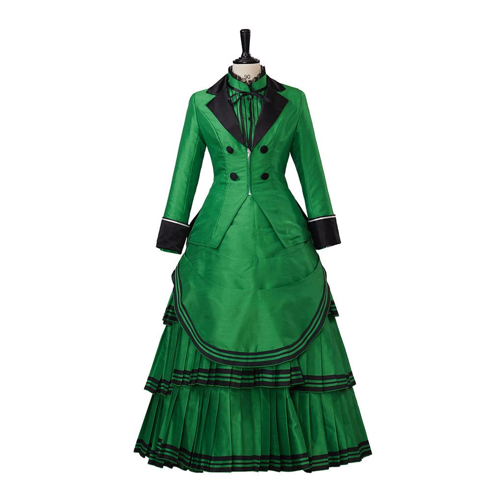 Medieval Style Teal Gown with Black Trim Double Breasted Design for Historical Reenactments Halloween or Christmas